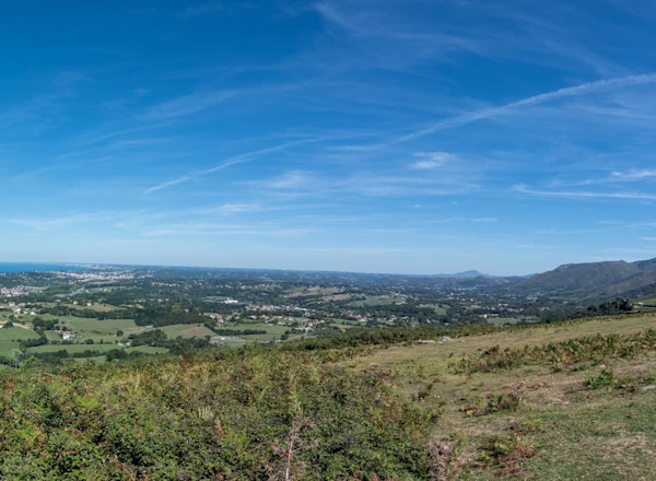 Panorama à Urrugne dans les Pyrénées