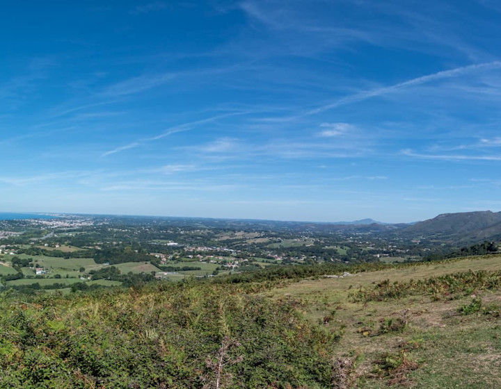 Panorama à Urrugne dans les Pyrénées
