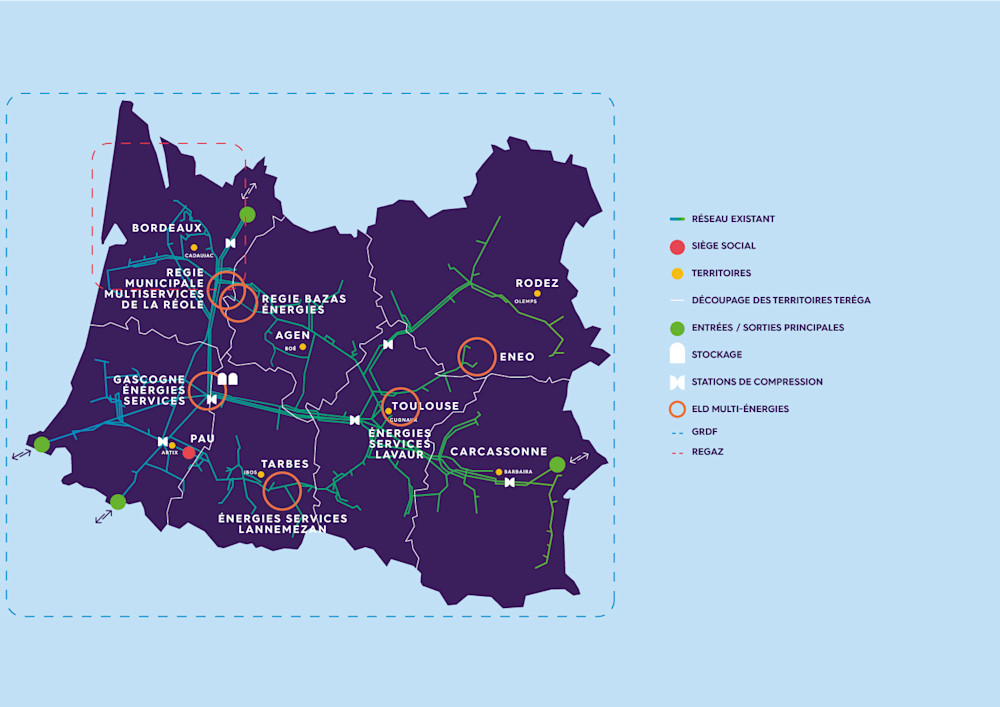 Réseau Teréga pour les distributeur