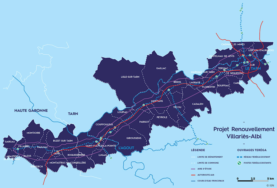 Aire d'étude du projet REVA