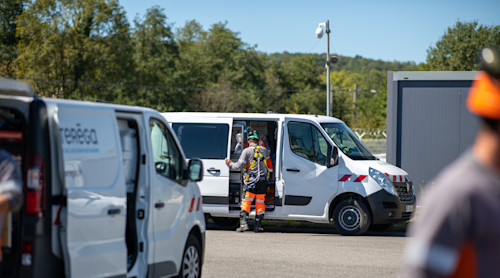 Collaborateurs Teréga sur une opération de maintenance