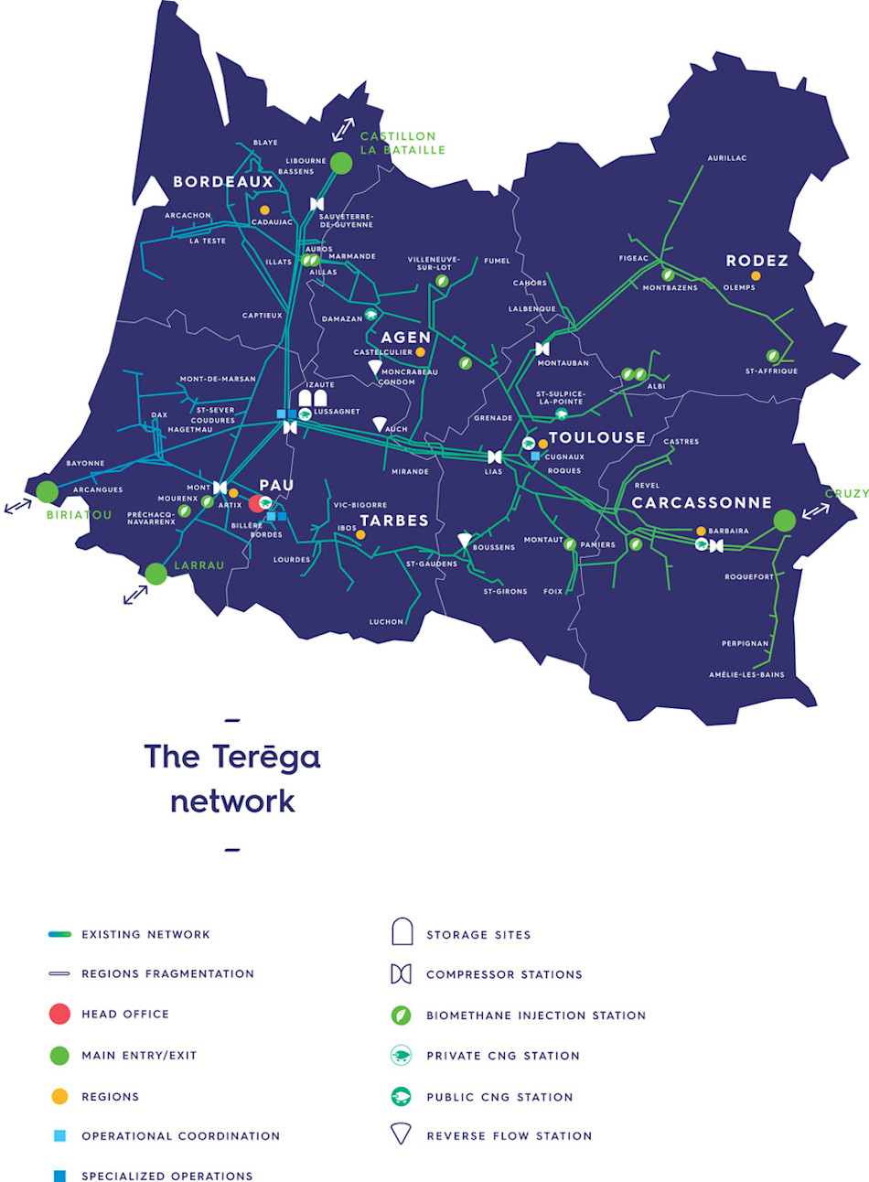 Terega's network grid 2025
