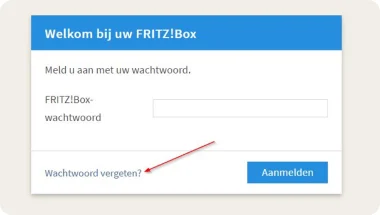 FRITZ!Box resetten - wachtwoord vergeten