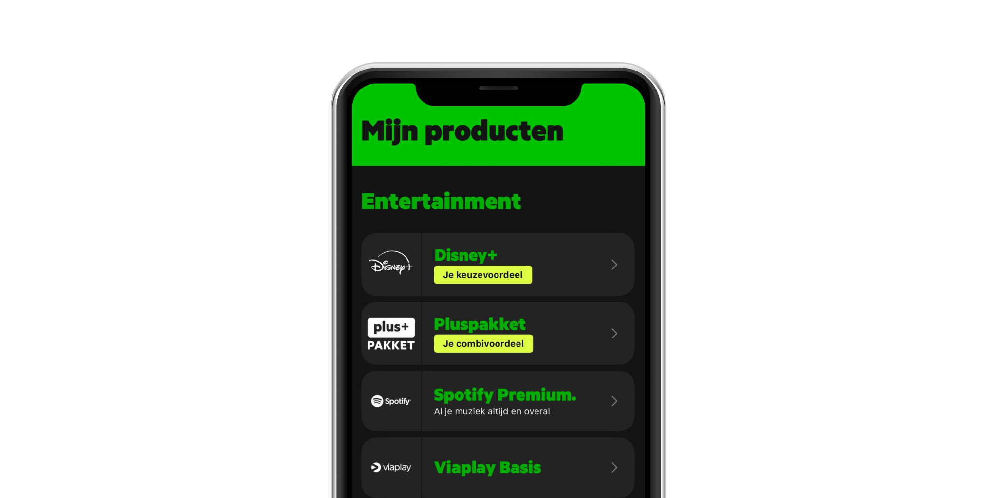 Entertainment in de MijnKPN app