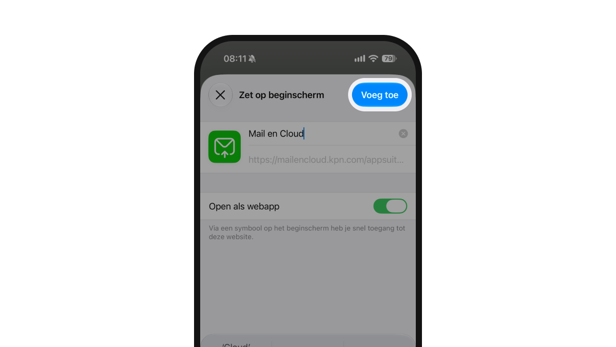 Stap 6: Bevestig met de knop: Voeg toe