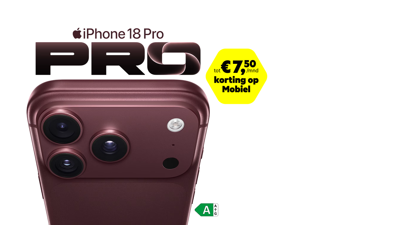 De iPhone 18 Pro met € 7,50 korting op mobiel sticker