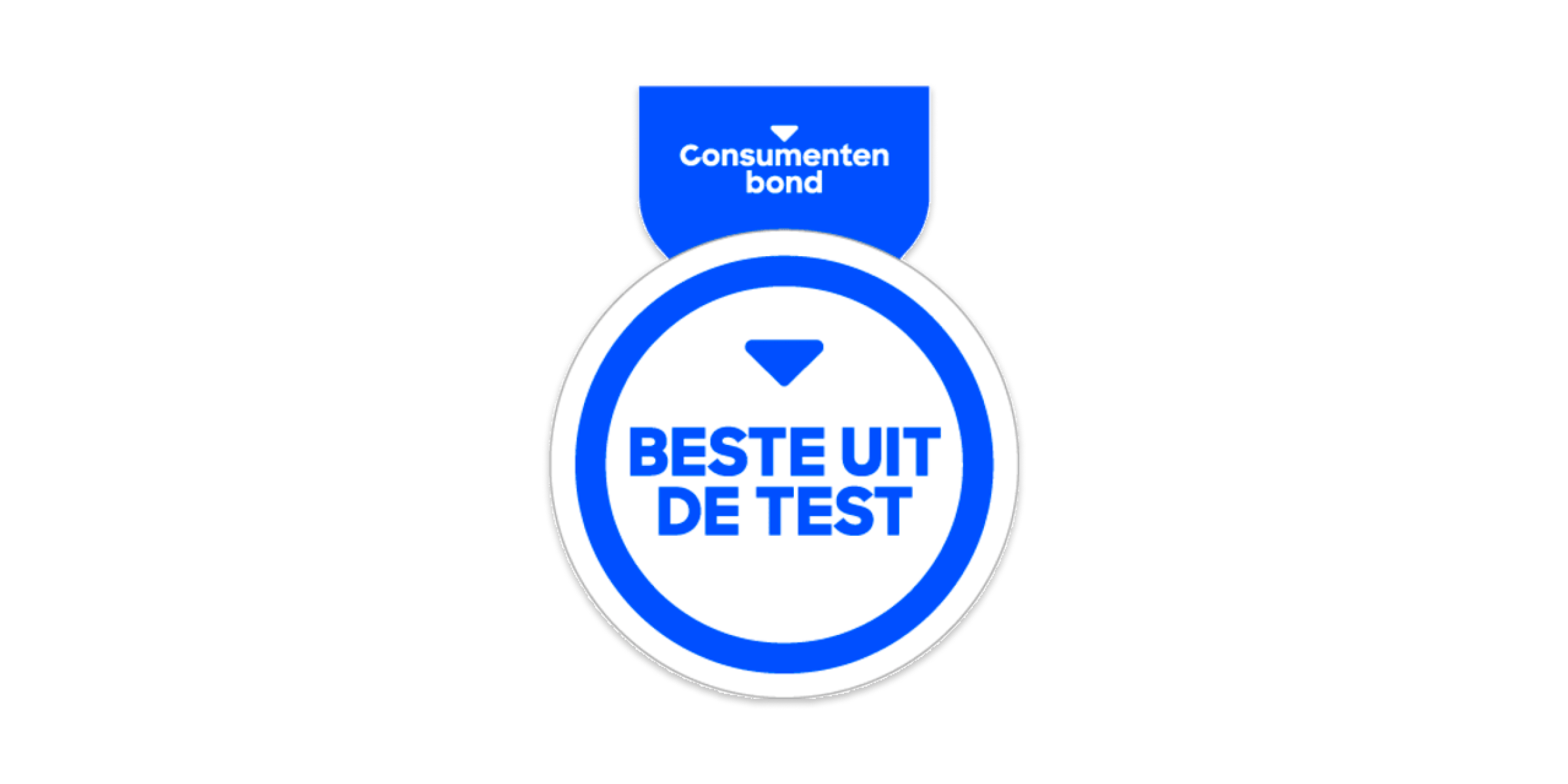 Een medaille van de consumentenbond: beste uit de test