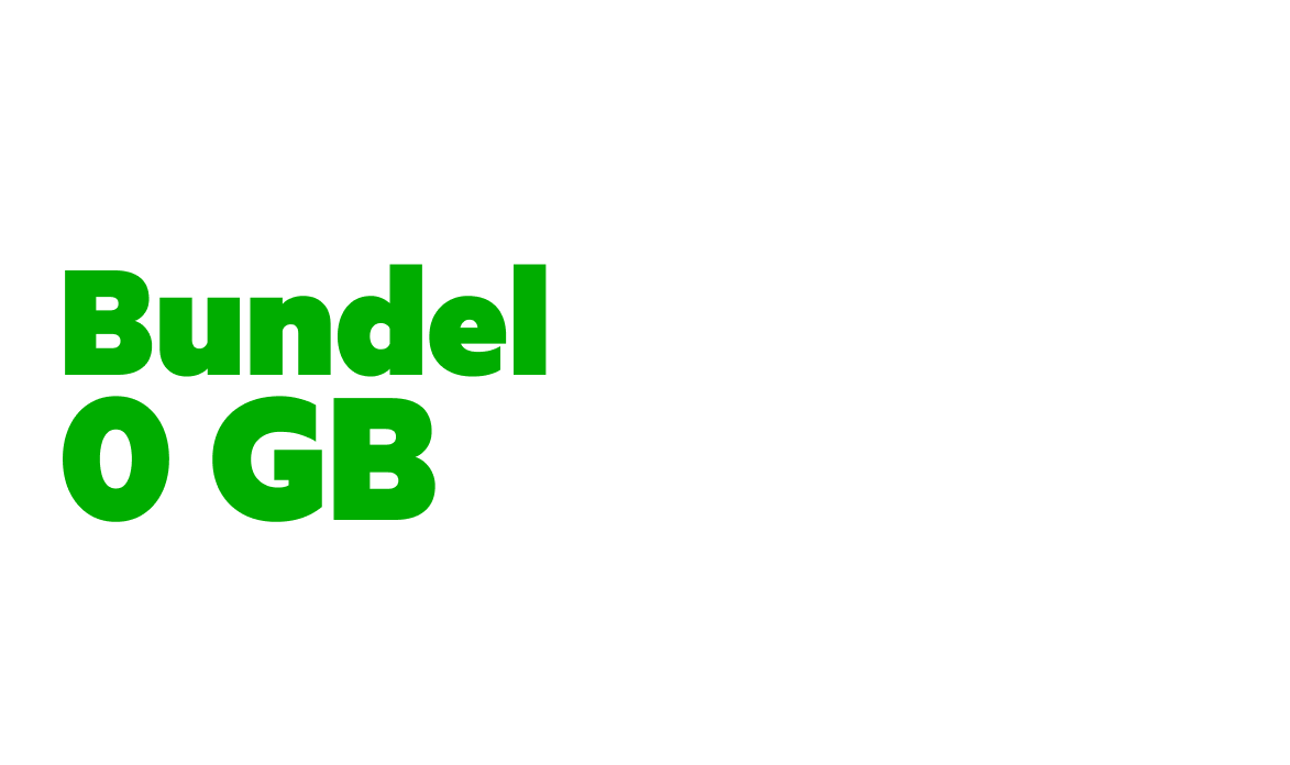 "0 GB" op witte achtergrond