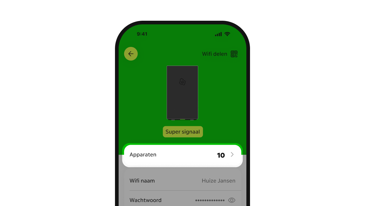Apparaten uitgelicht in de MijnKPN app