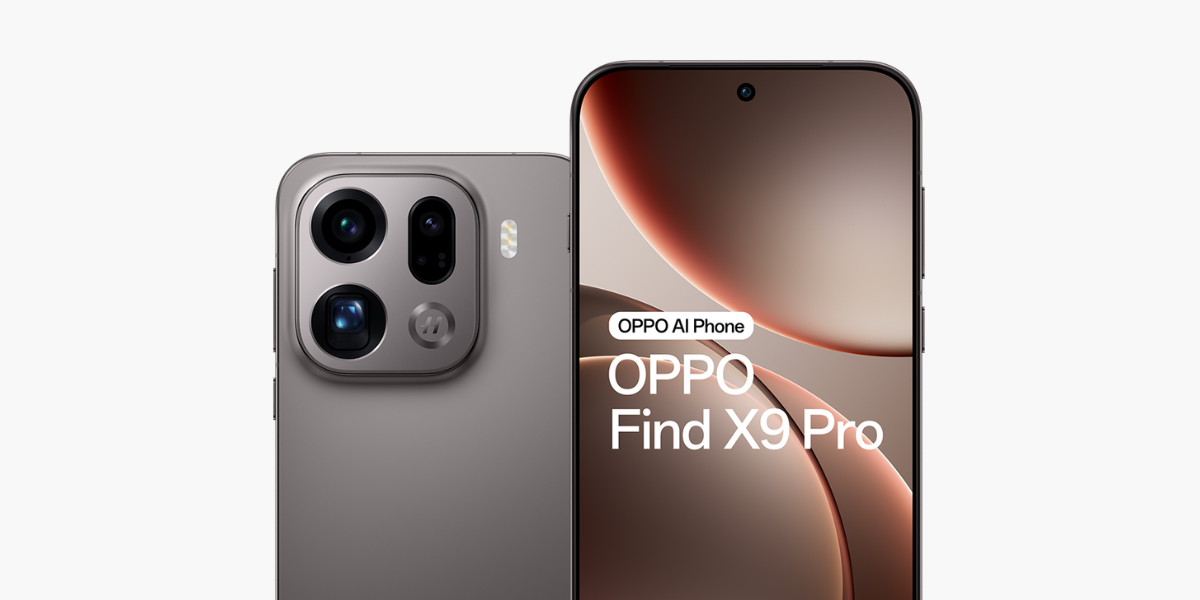 De achterkant en de voorkant van de OPPO Find X9 Pro