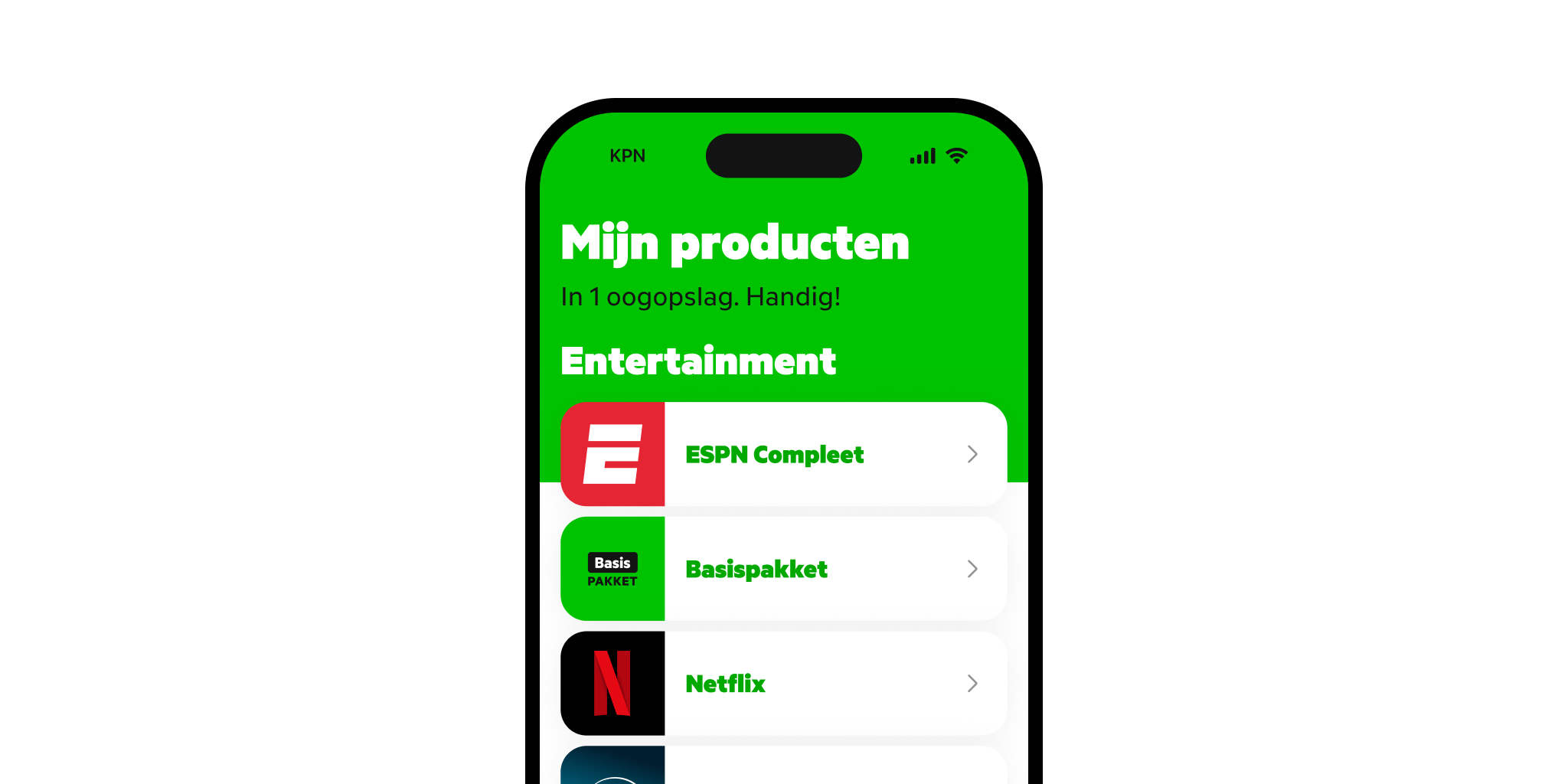 Alles op 1 plek in de MijnKPN app