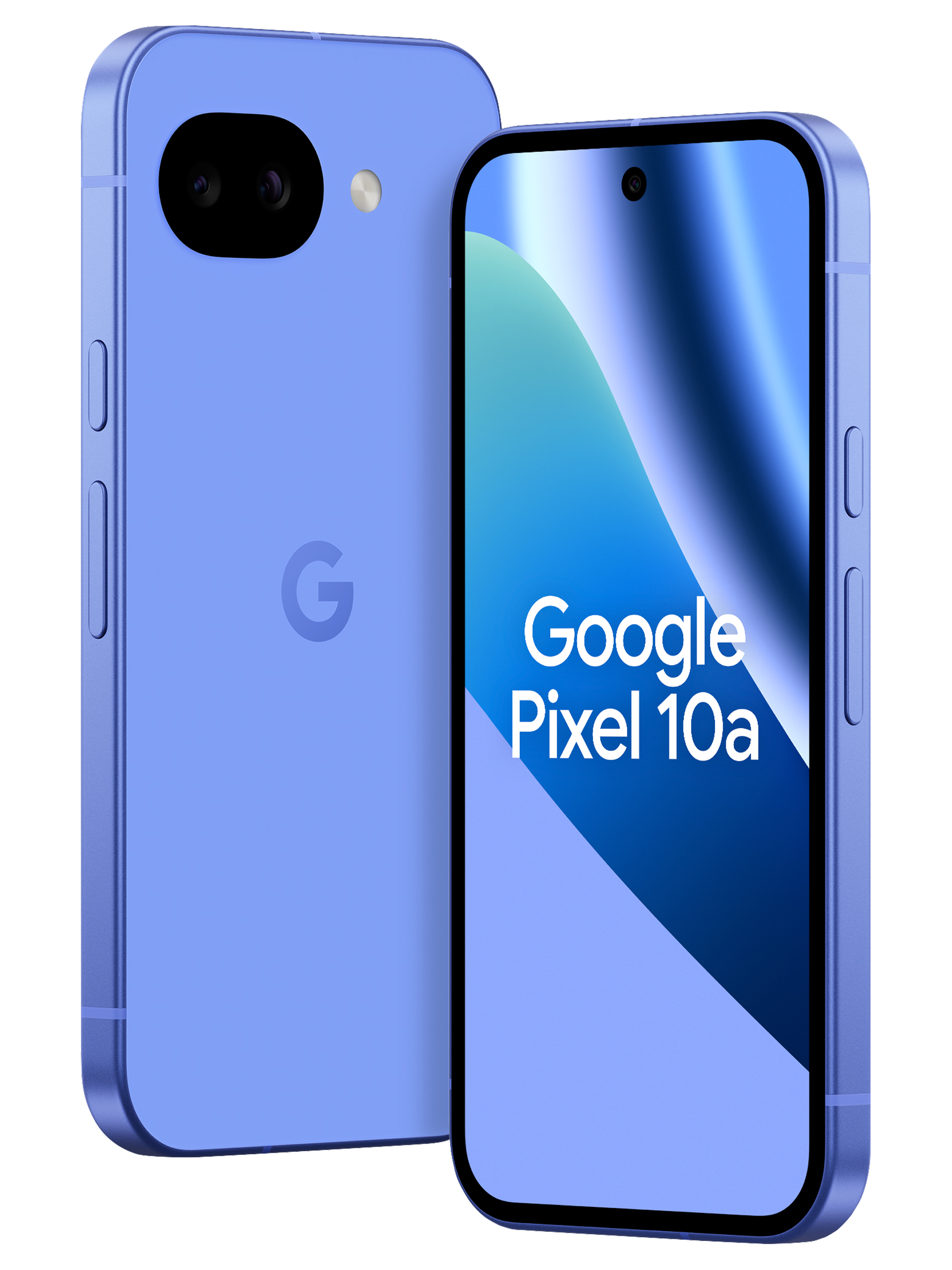 Google Pixel 10a schuinvoor- en achterkant