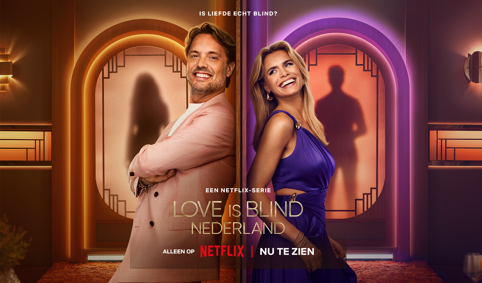 De presentatoren van Love is blind Nederland
