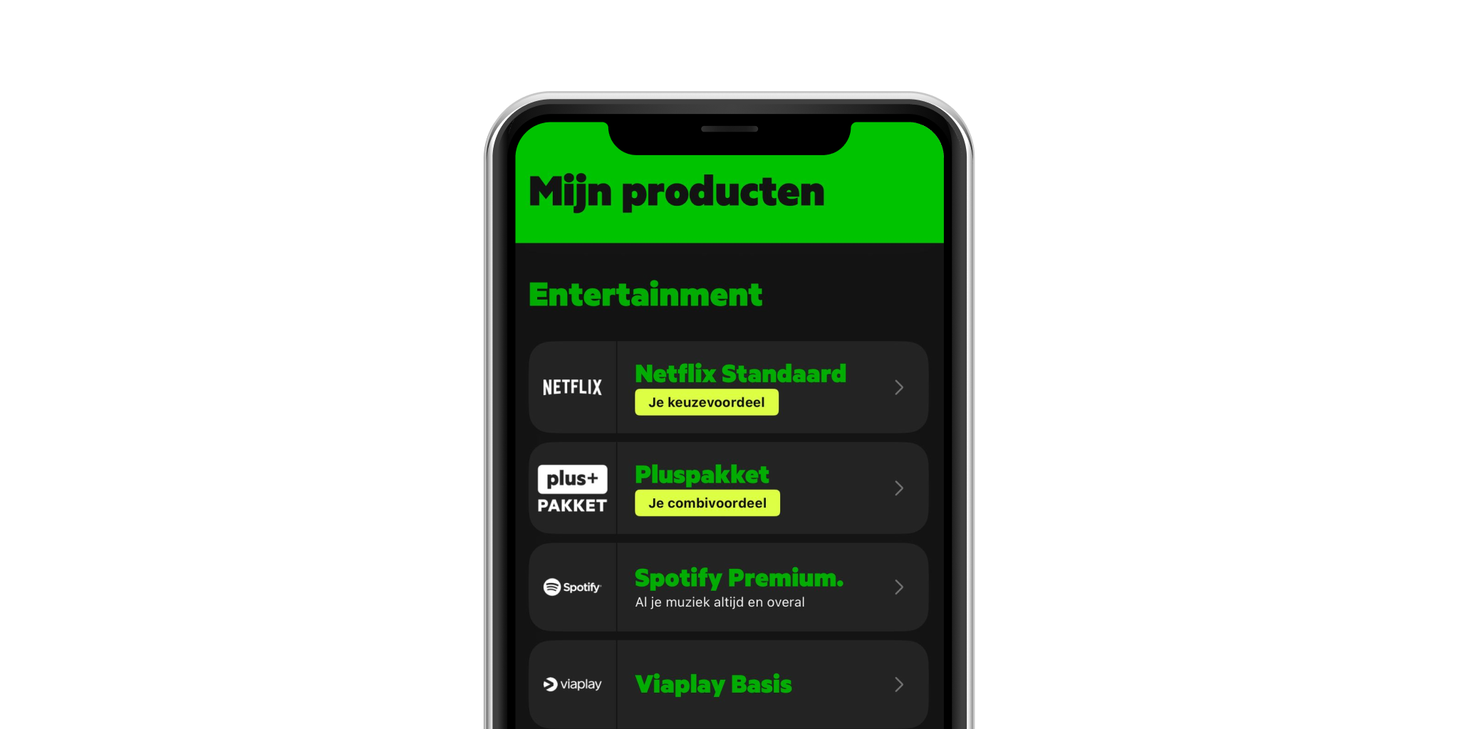 Entertainment in de MijnKPN app