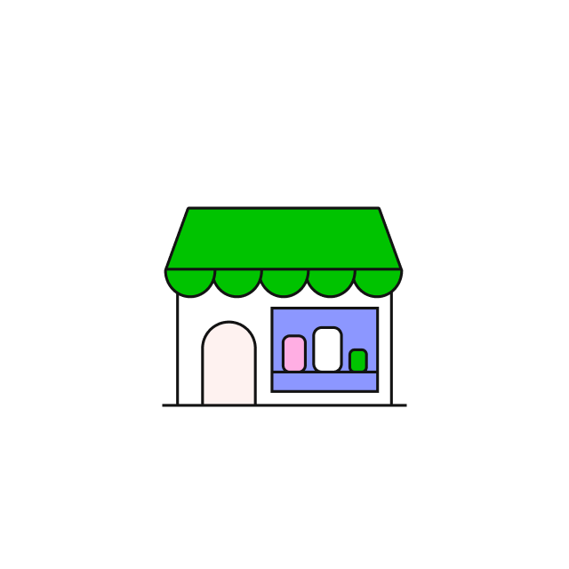 Icoon van een winkel
