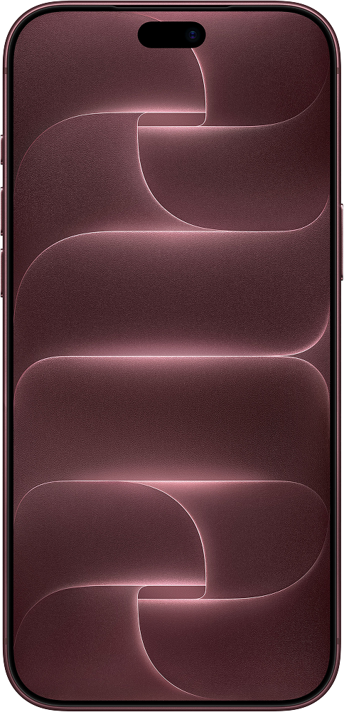 Voorkant van de iPhone 16 Pro Desert Titanium