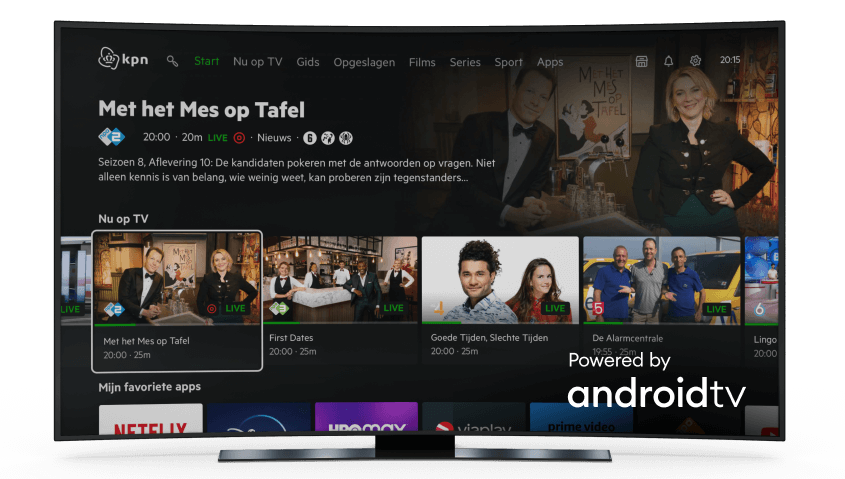 'Met het Mes op Tafel' op KPN TV, 'Powered by Android TV'