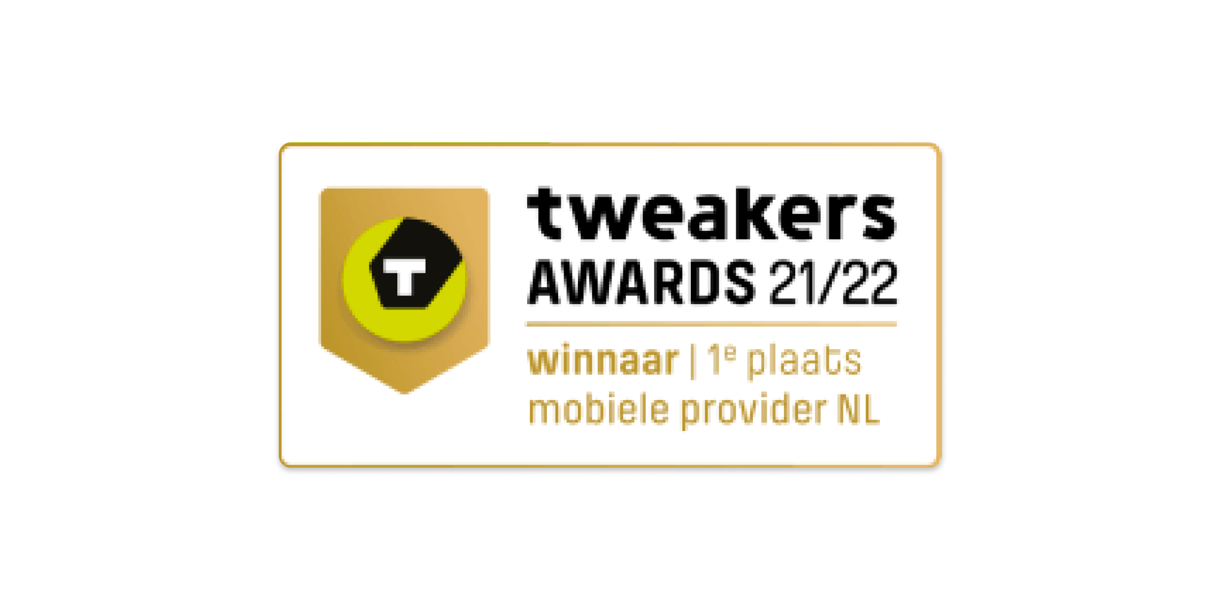 Tweakers awards 21/22: winnaar 1e plaats mobiele provider NL