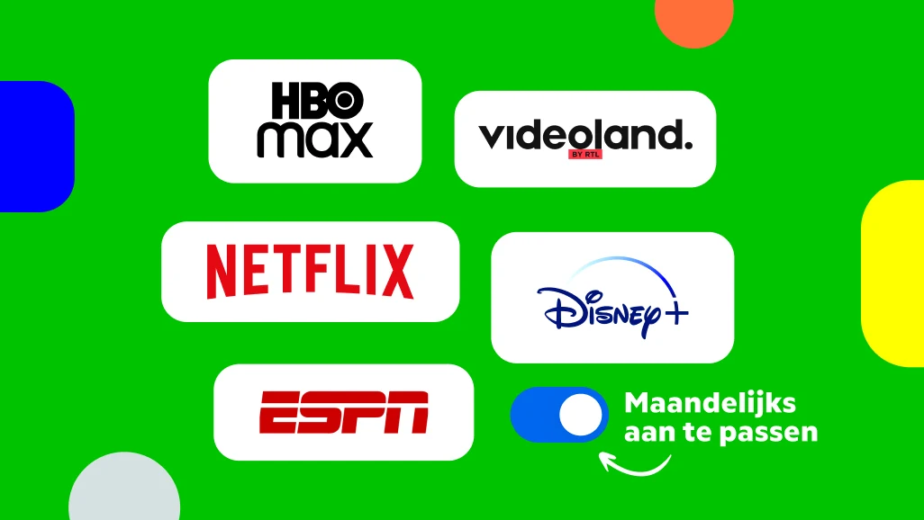 Logo's van HBO Max, Videoland, Netflix, espn, videoland en Disney+