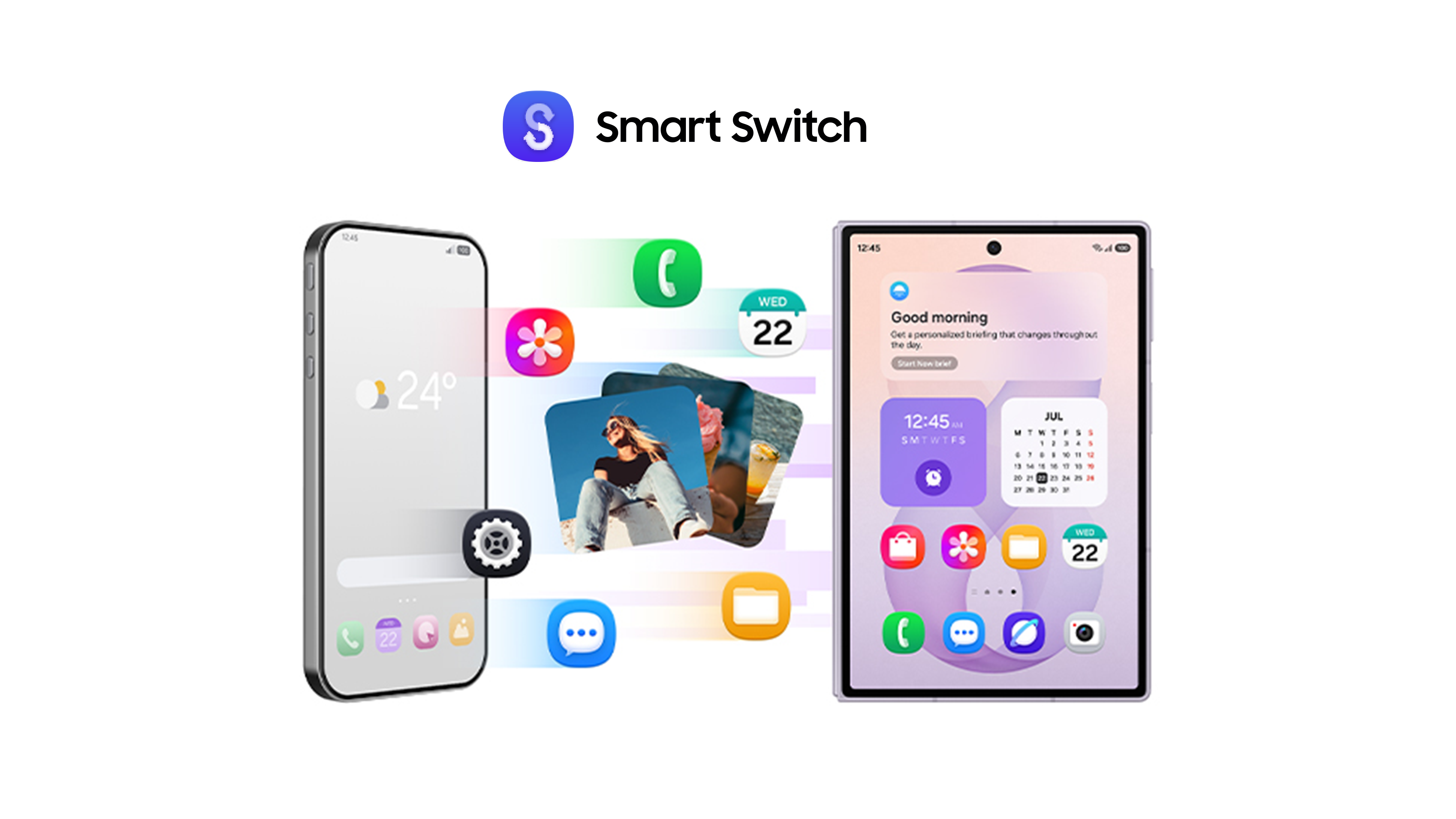 Samsung Smart Switch zet gegevens over van je oude smartphone naar een nieuwe Samsung Galaxy.