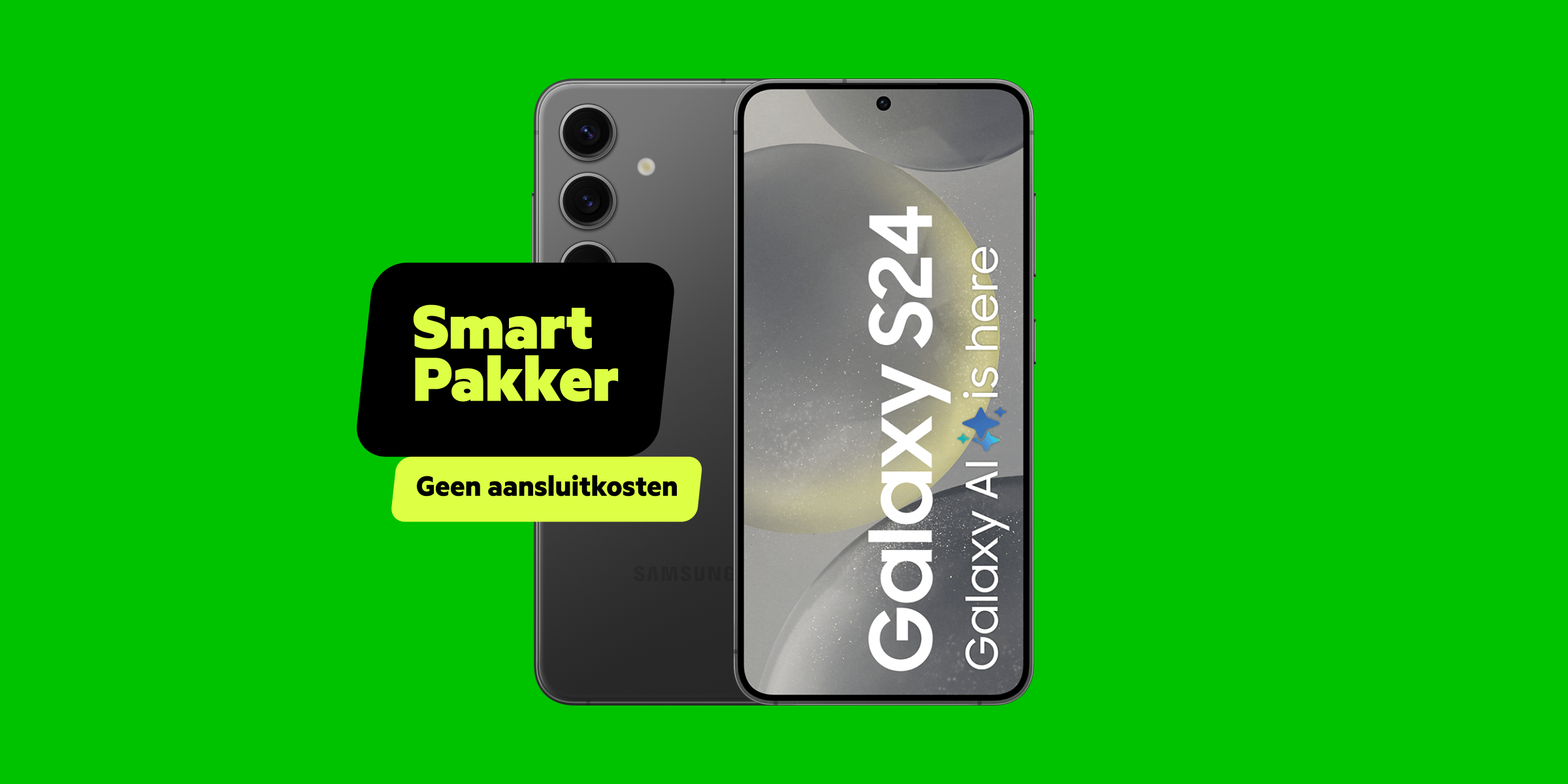 Samsung Galaxy S24 smartpakker. Geen aansluitkosten.