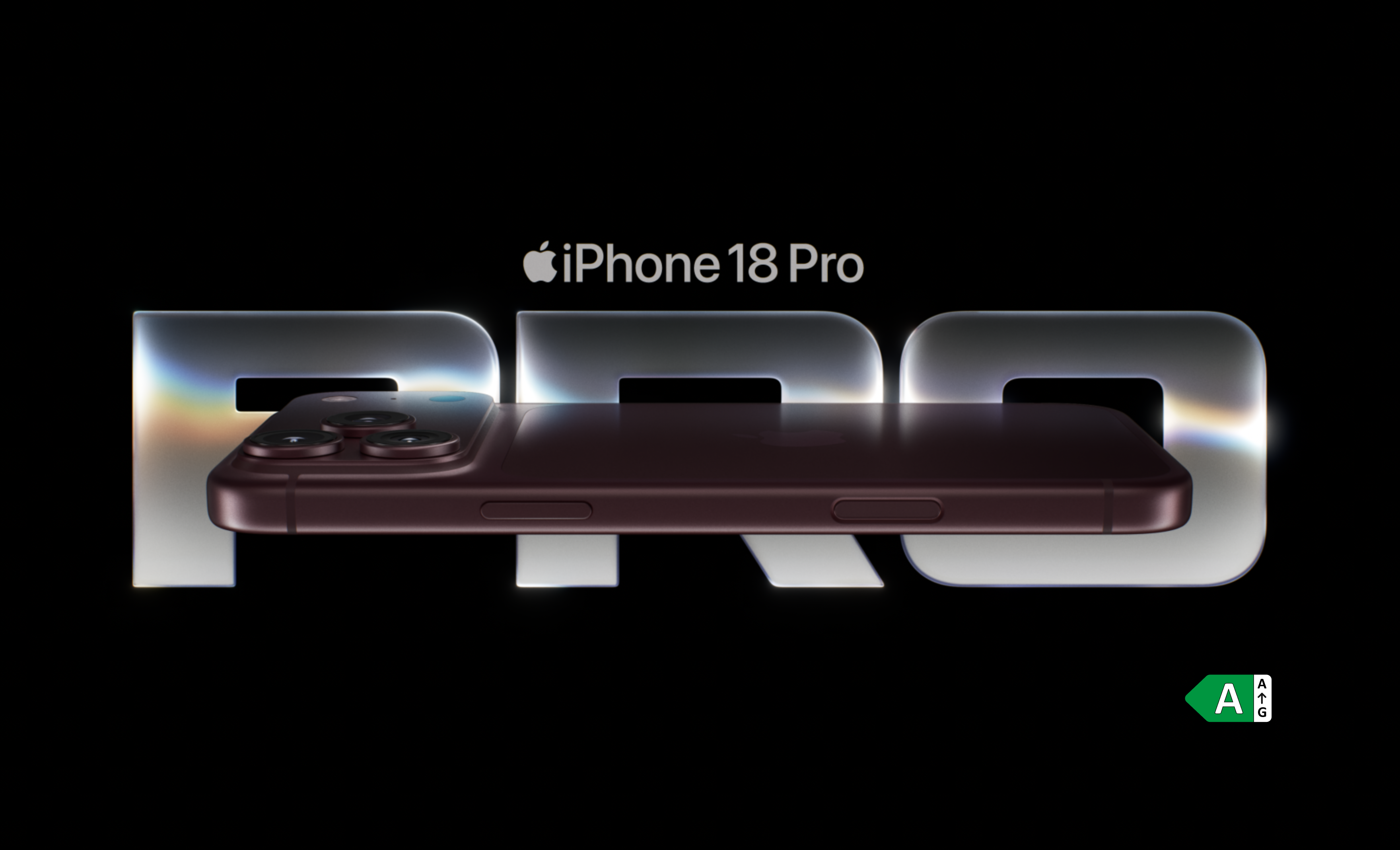 iPhone 18 Pro in de kleur Burgundy donkerrood