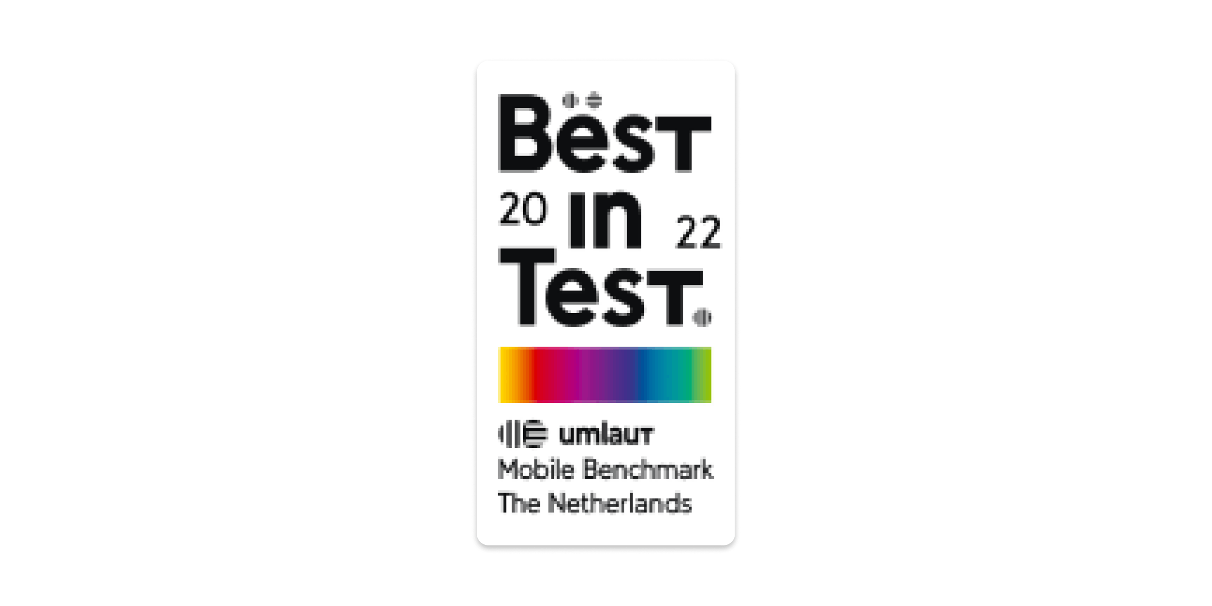 Best in test 2022 - Umlaut Mobile Benchmark The Netherlands