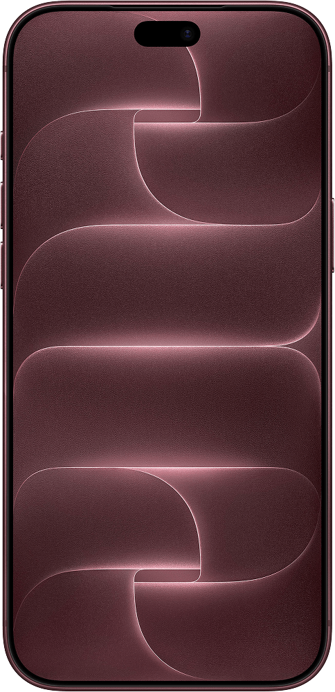 Voorkant van de iPhone 16 Pro Desert Titanium