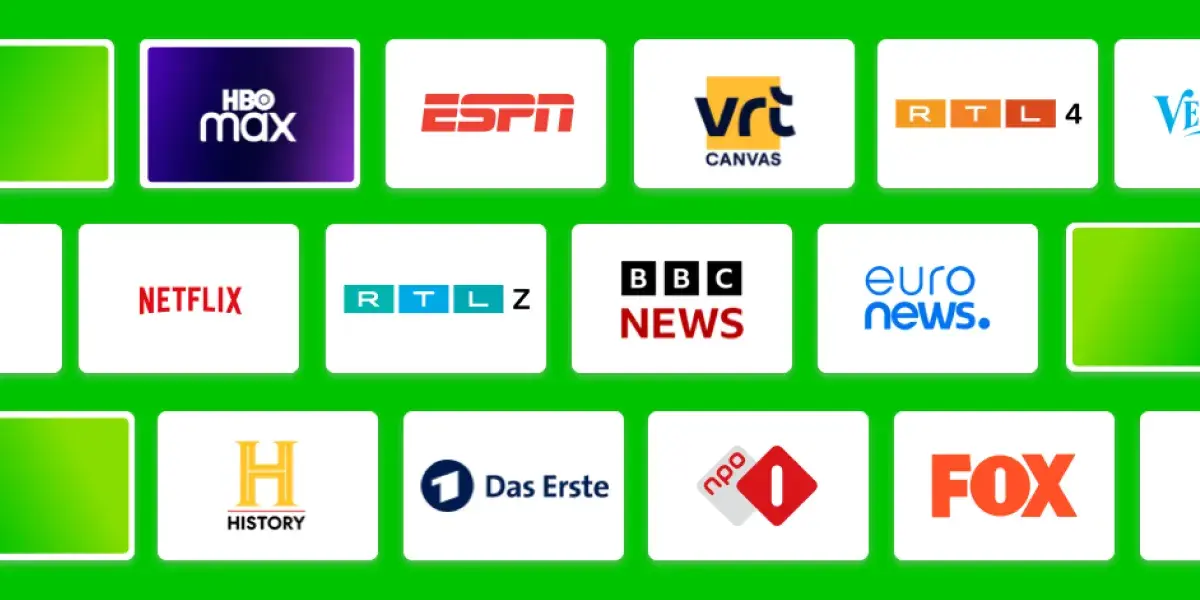 logo's van tv-zenders en streamingsdiensten