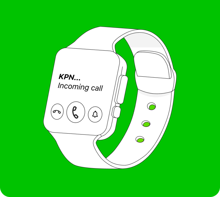 multisim horloge KPN Incoming call