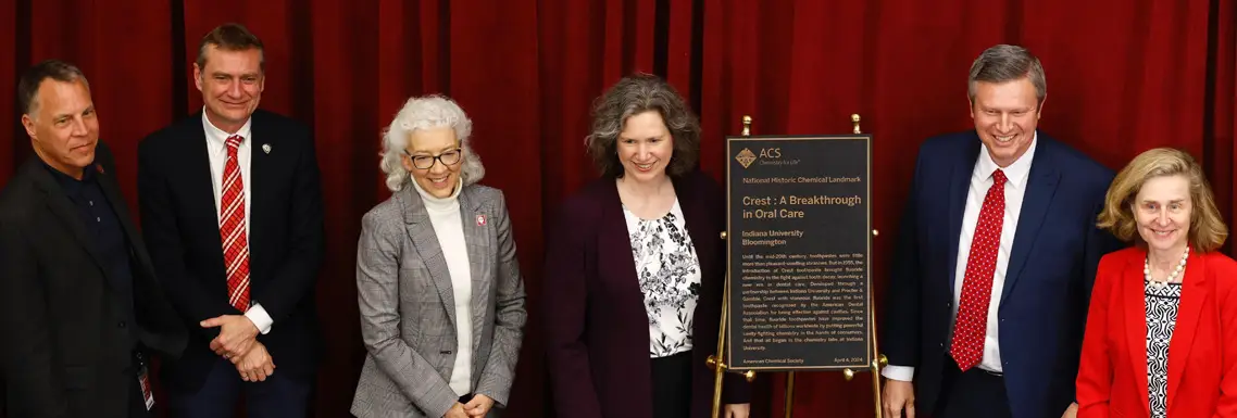 Plaque recipients at Indiana University