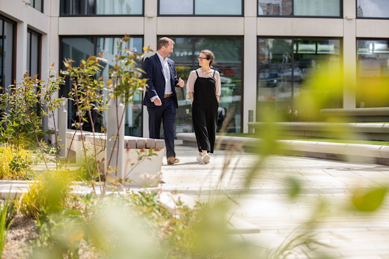 There is a beautiful courtyard as part of The Biosphere