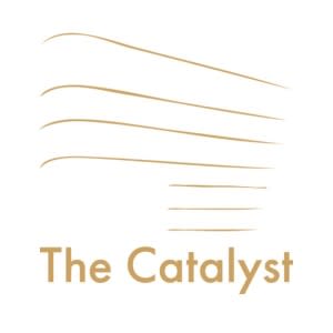 The Catalyst's brand draws inspiration from the building's design.