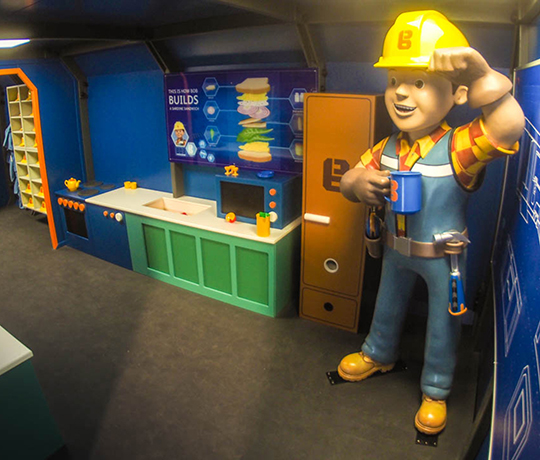 Byggaren Bob i Mattel Play! Tematiserad inomhuslekpark i Liverpool