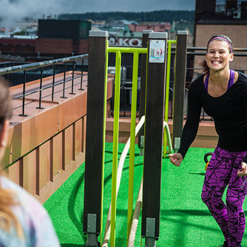 Rooftop gym Tampere Finland