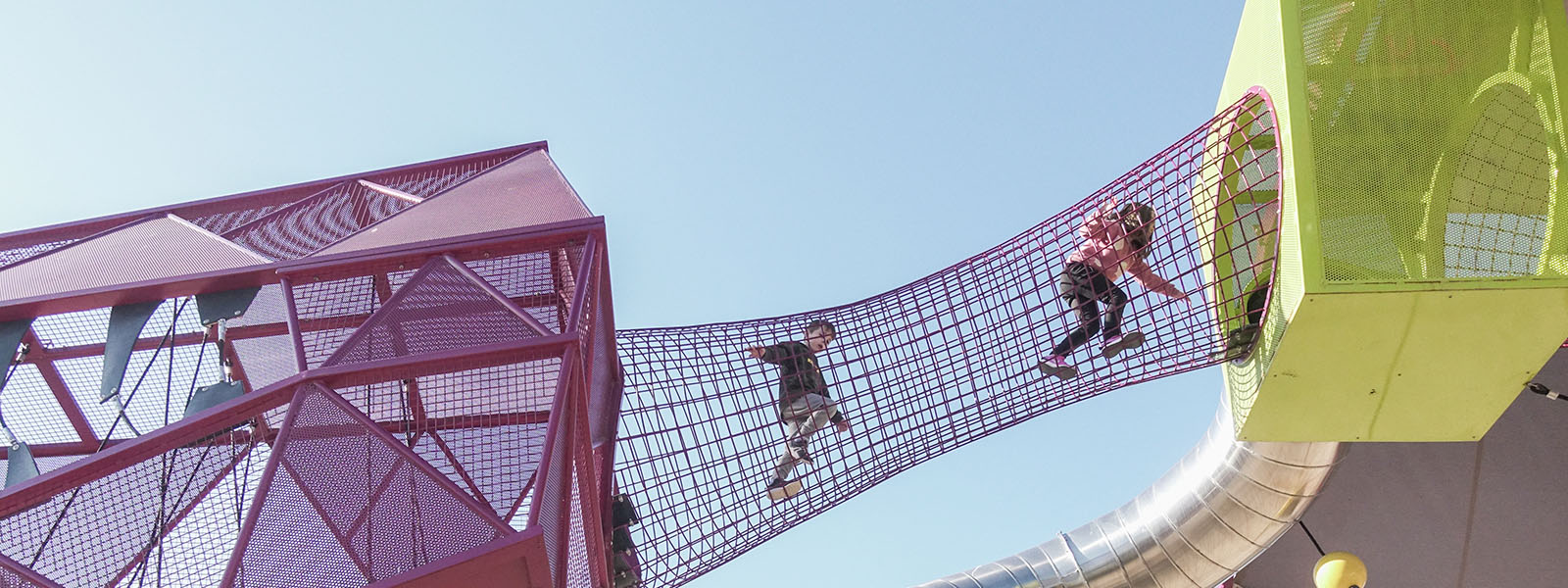 Bespoke Dino playground Madrid Spain detail image Children climbing in the Dino play equipment