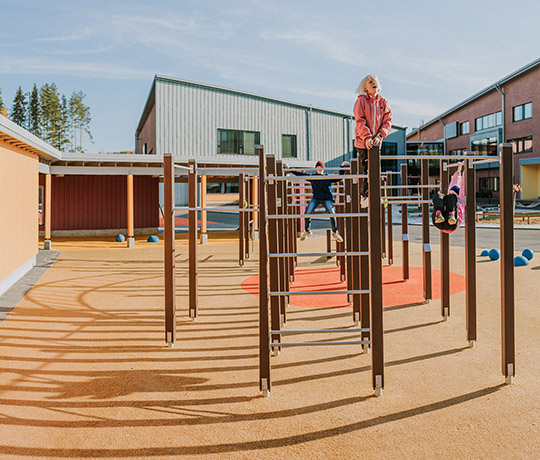 The school playground in Jyväskylä, Finland