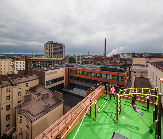 Rooftop gym Finland