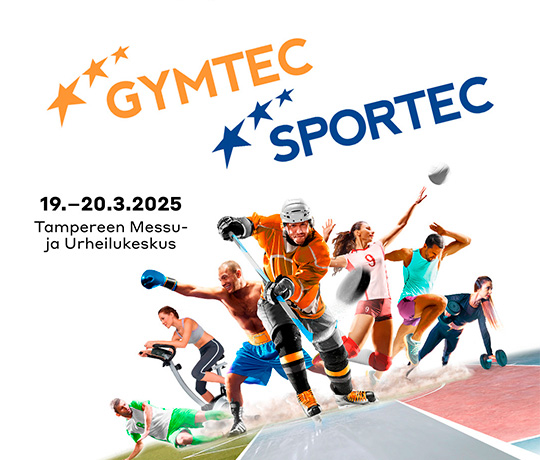 Olemme mukana Sportecissa 2025 text liftup shape