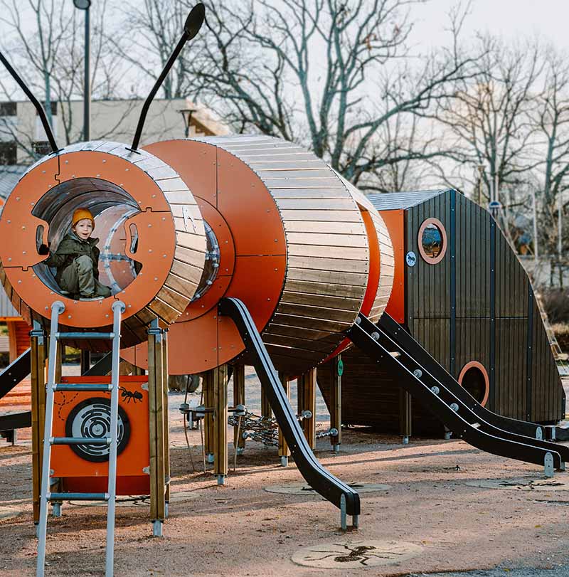 Ant themed bespoke playground Tammisaari Finland