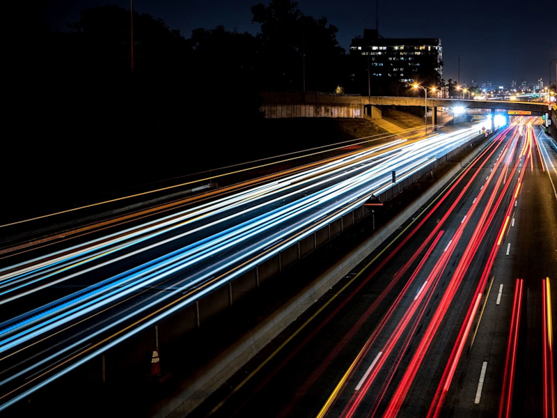 Long Exposure Shot Long exposure photography of road and cars