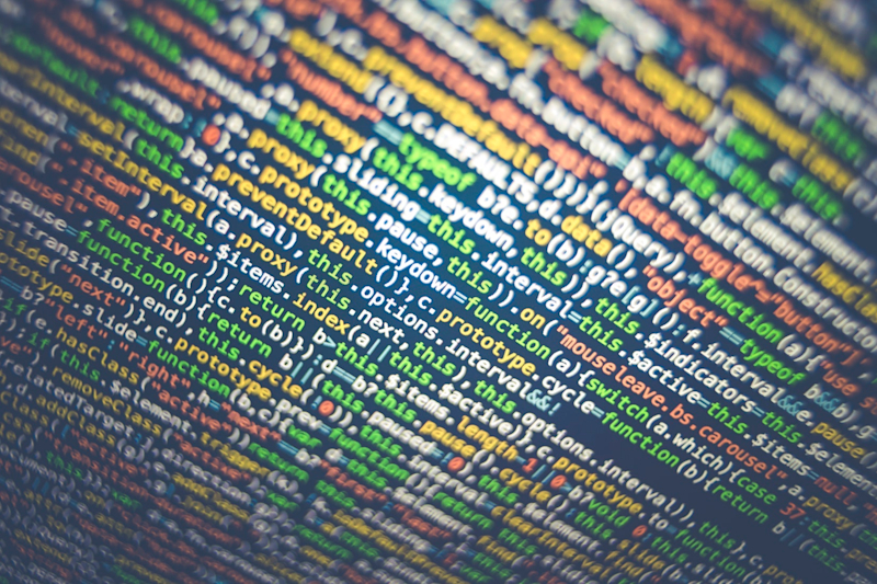 Computer Code An image of JavaScript computer code