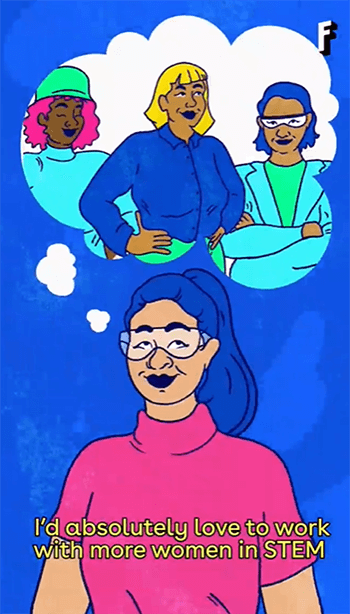 Illustration of Women working in STEM