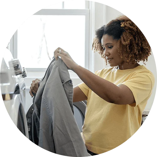 Woman doing laundry