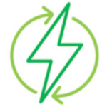 Green renewable electricity icon