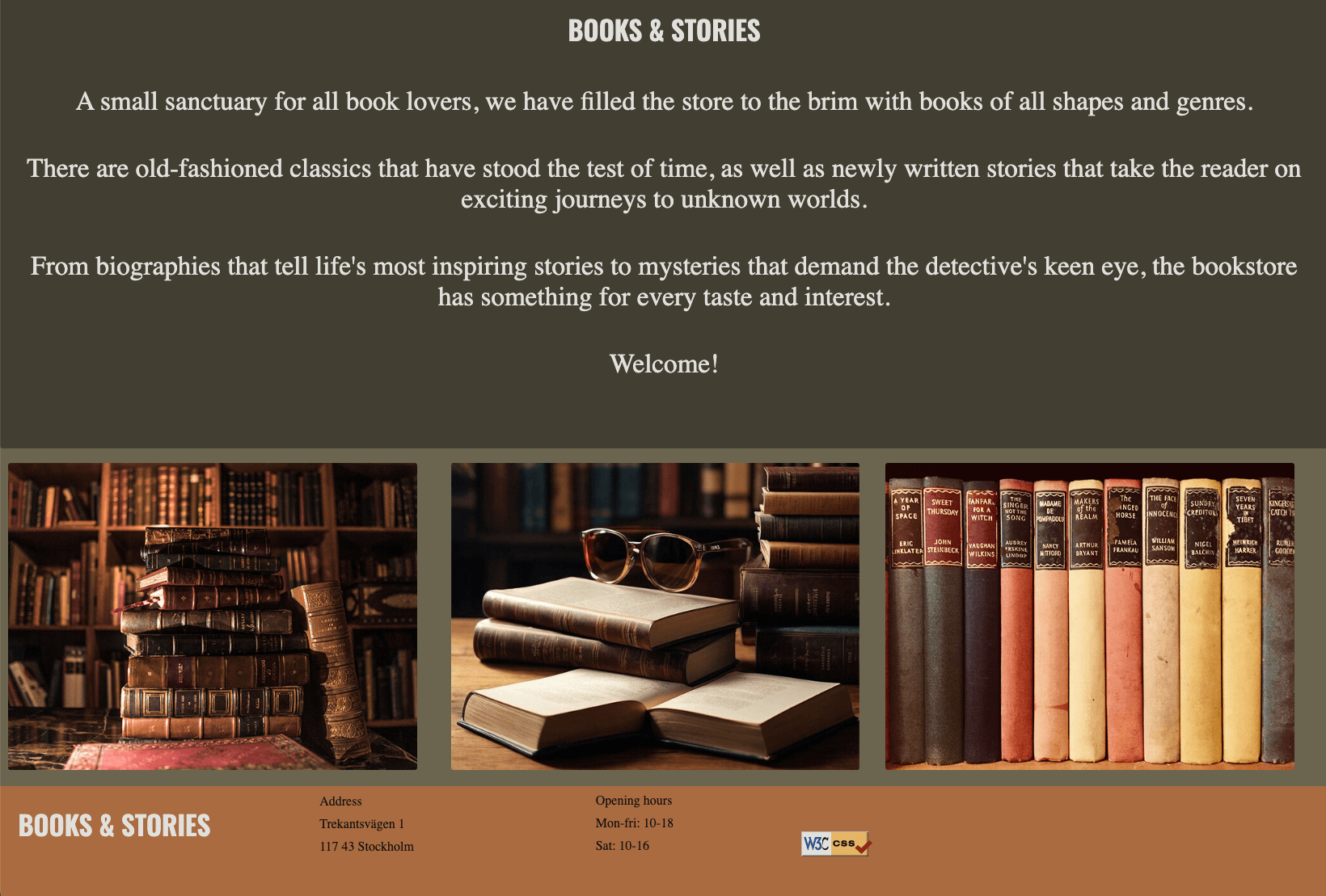 Book shop website