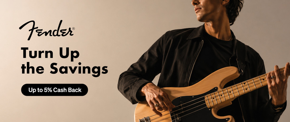Fender Turn Up the Savings with Up to 5% Cash Back