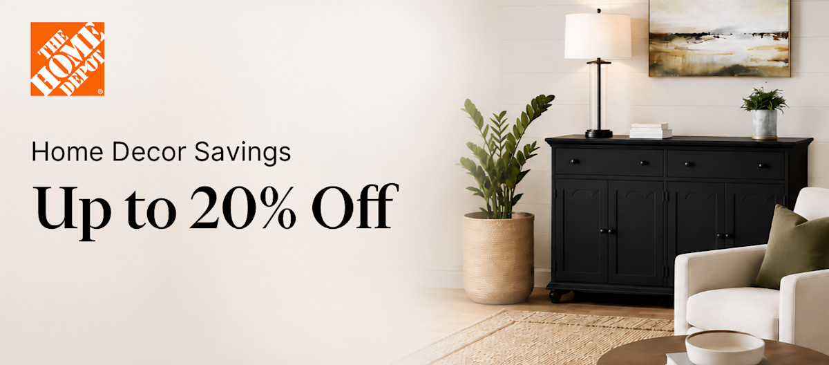 Home Decor Savings Up to 20% Off