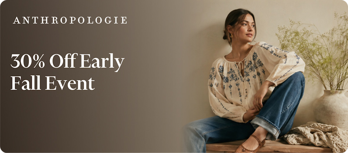 Save 30% Off for the Early Fall Event at Anthropologie