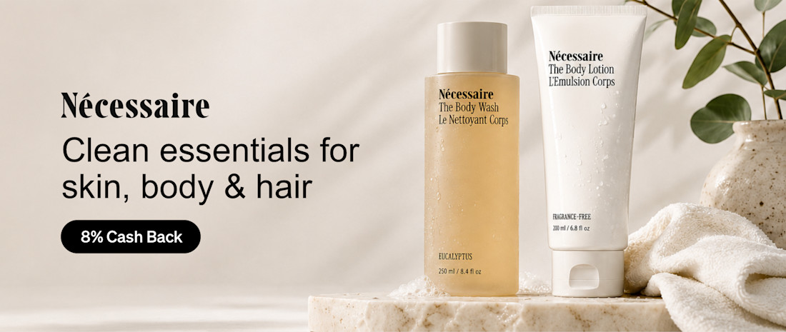 Necessaire, Clean essentials for skin, body & hair, 8% Cash Back